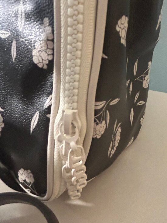 DOGO “Climb With Me” Raccoon Mini Backpack NWT Vegan Leather Black White Kawaii main image 14